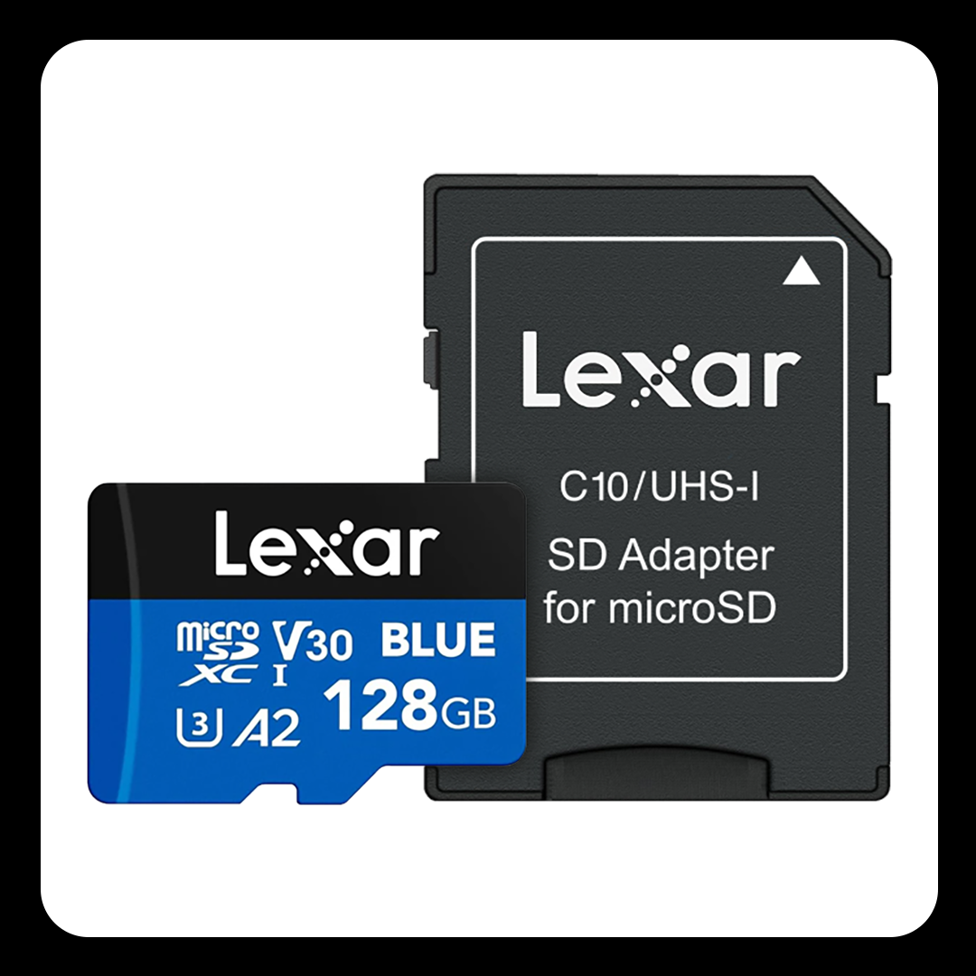 Lexar BLUE microSDXC 128GB UHS-I - 160MB/s A2 V30 para Video 4K y