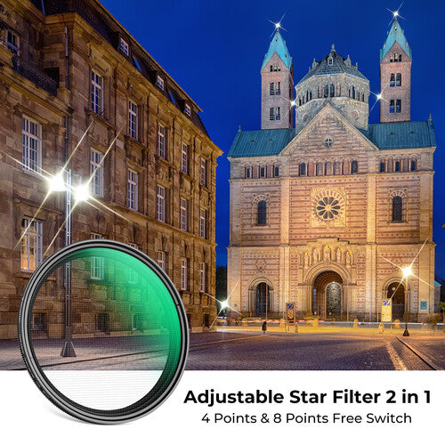 Filtro de estrella variable de 4 a 8 puntos K&F Concept Nano-C Series (67 mm)