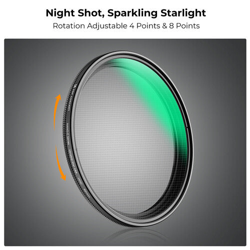 Filtro de estrella variable de 4 a 8 puntos K&F Concept Nano-C Series (62 mm)