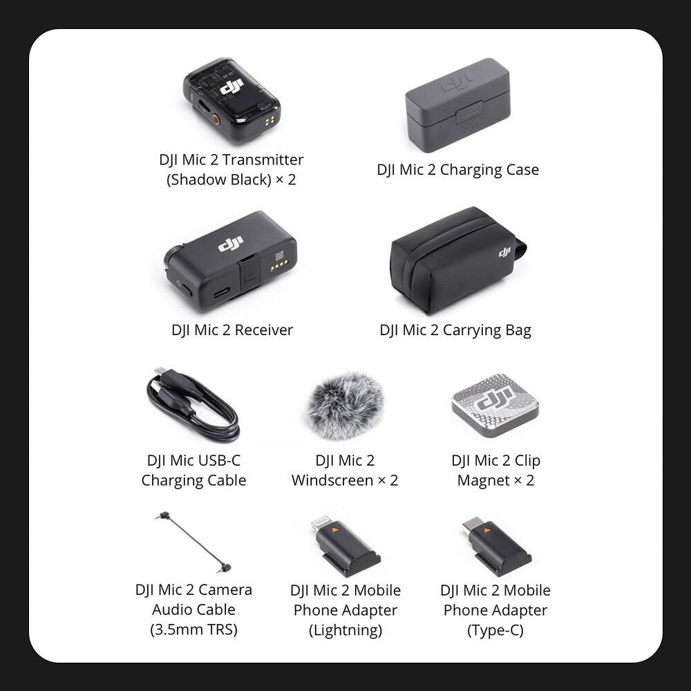 DJI Mic 2 Duo (2 mic y receptor) – LaFototienda.gt