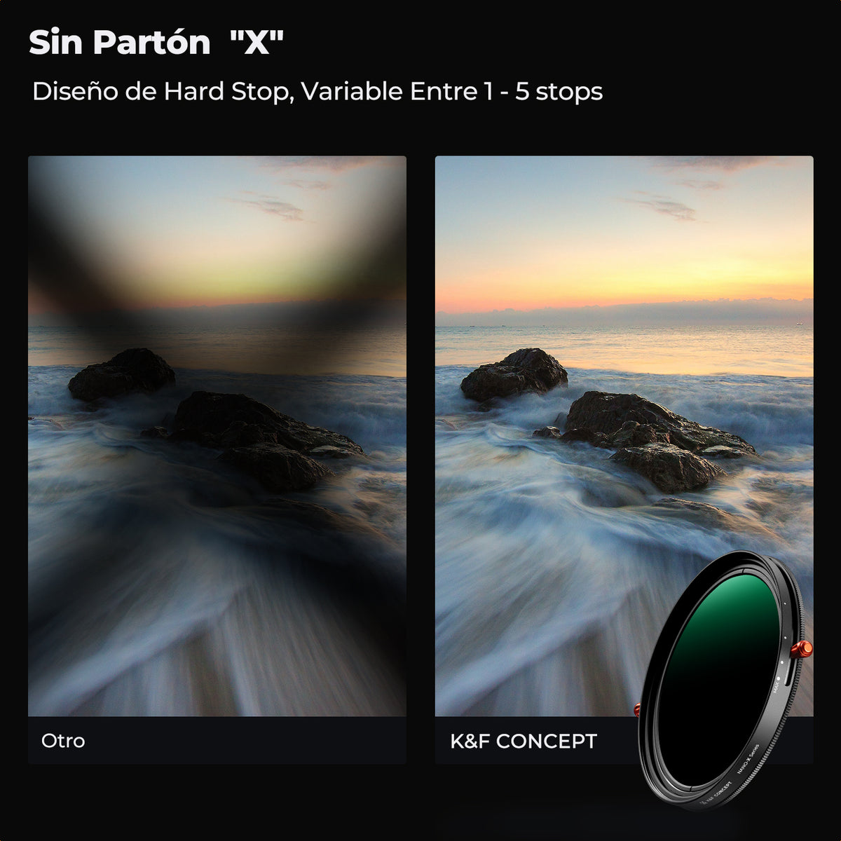 Filtro K&F Concept 67mm 2en1 CPL+VND2-32 HD Nano X Series