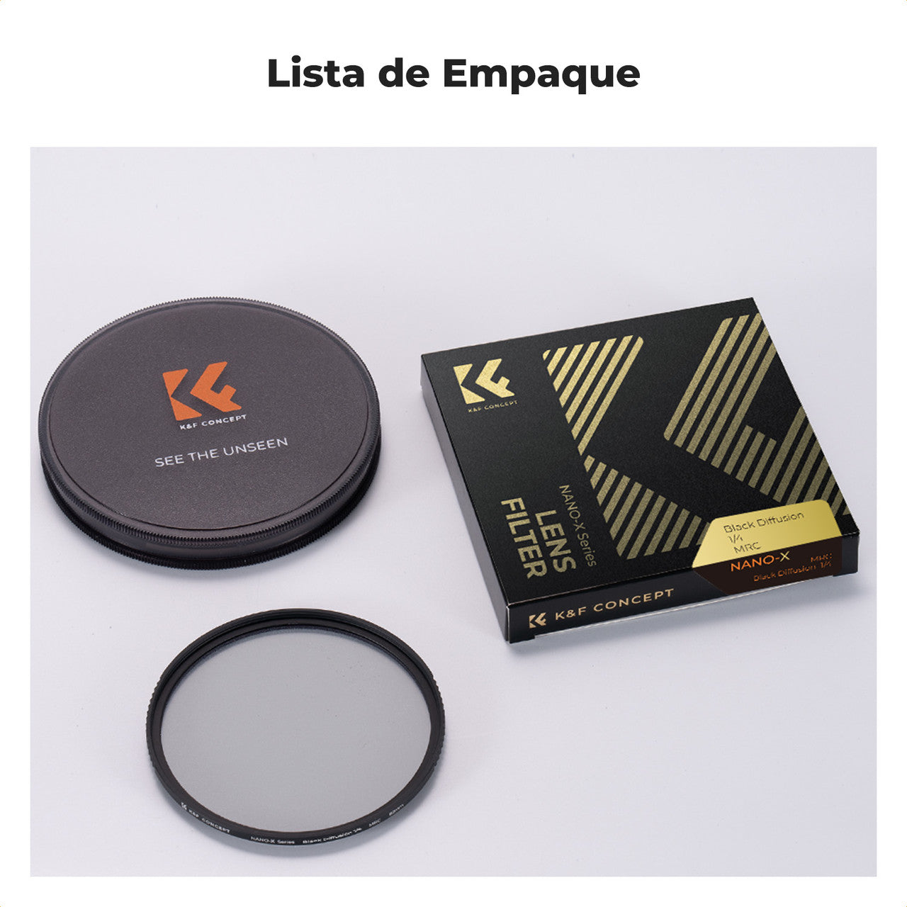 FILTRO KF CONCEPT 77MM Black Mist Filter 1/4, HD  28 layer Green Coatings (Nano-X Series)