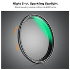 Filtro Estrella K&F Concept 49mm Variable 4-8 Puntas 18 Capas