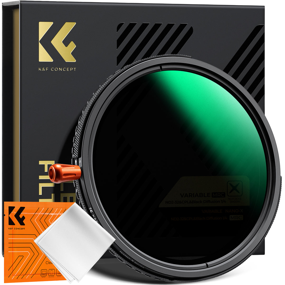 filtro kf concept 67MM 3en 1 CPL Variable ND2ND32 Black Mist 1 4 Nano