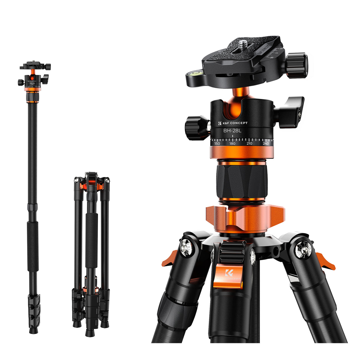 Trípode K&F Concept K254A3+BH28L