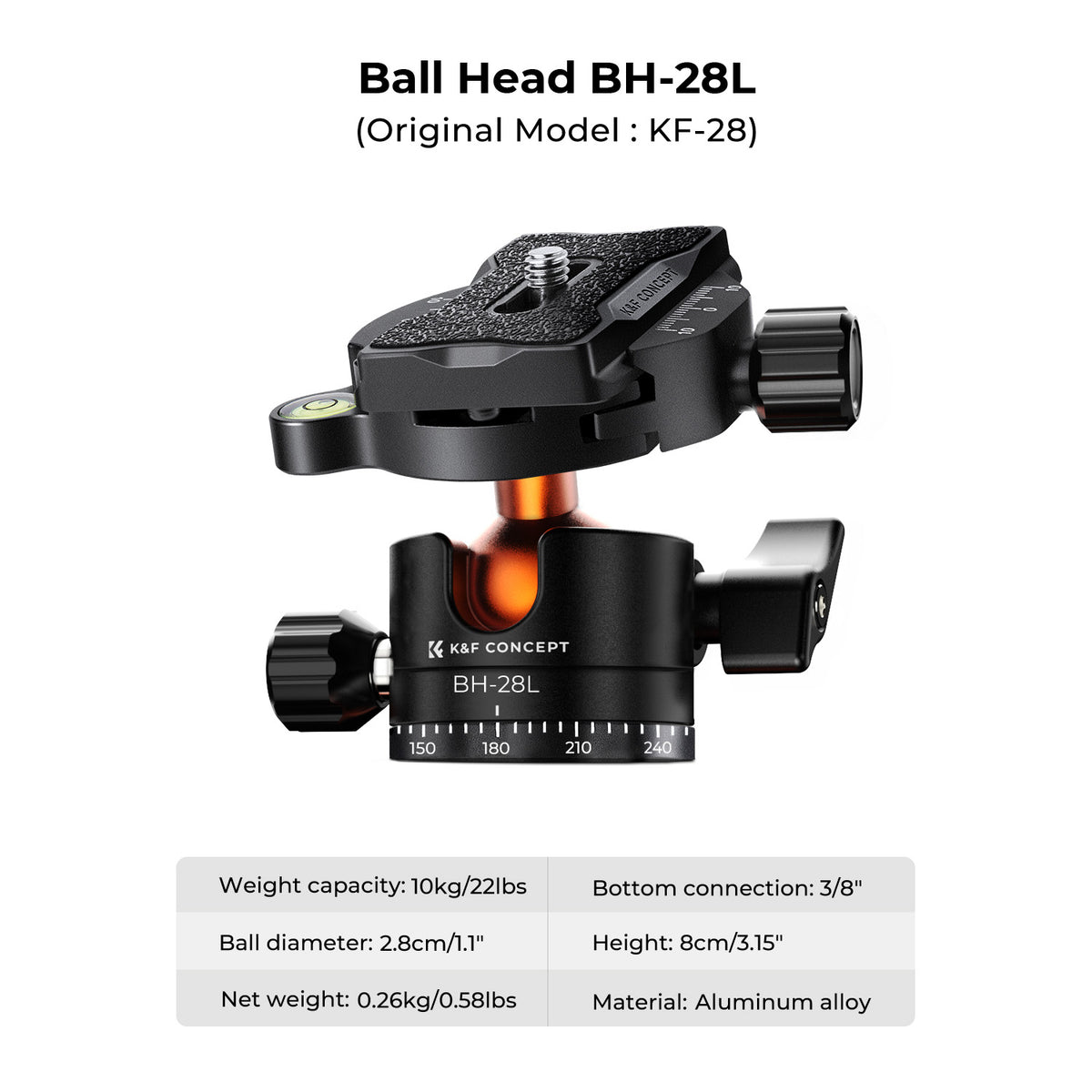 Trípode K&F Concept K254A3+BH28L