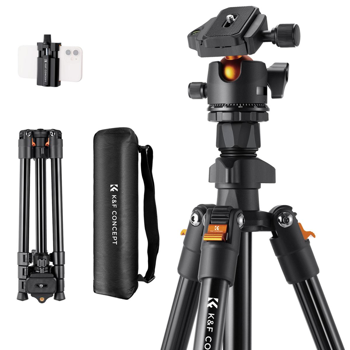 Tripode K234A0+ cabezal BH-28L KF CONCEPT con adaptador de teléfono