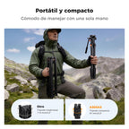 Trípode K&F Concept A305A3+FH-04 con Cabezal Fluido y Soporte Teléfono