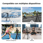 Trípode K&F Concept A305A3+FH-04 con Cabezal Fluido y Soporte Teléfono