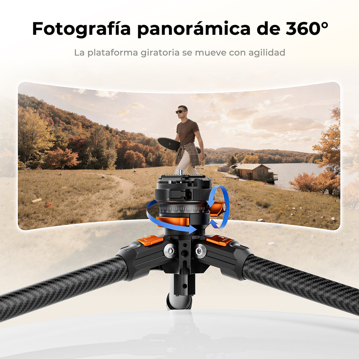 Trípode K&F Concept Fibra de Carbono con Rótula Arca-Swiss