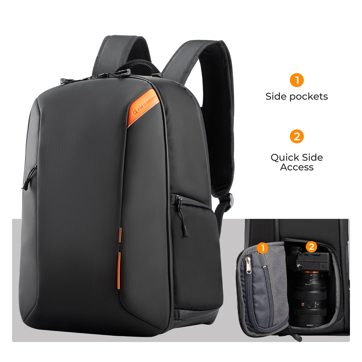 Mochila K&F Concept Nature Wander 09 25L Negro