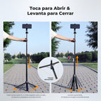 Palo Selfie Trípode K&F Concept MS52 175cm 3en1 Magnético Bluetooth