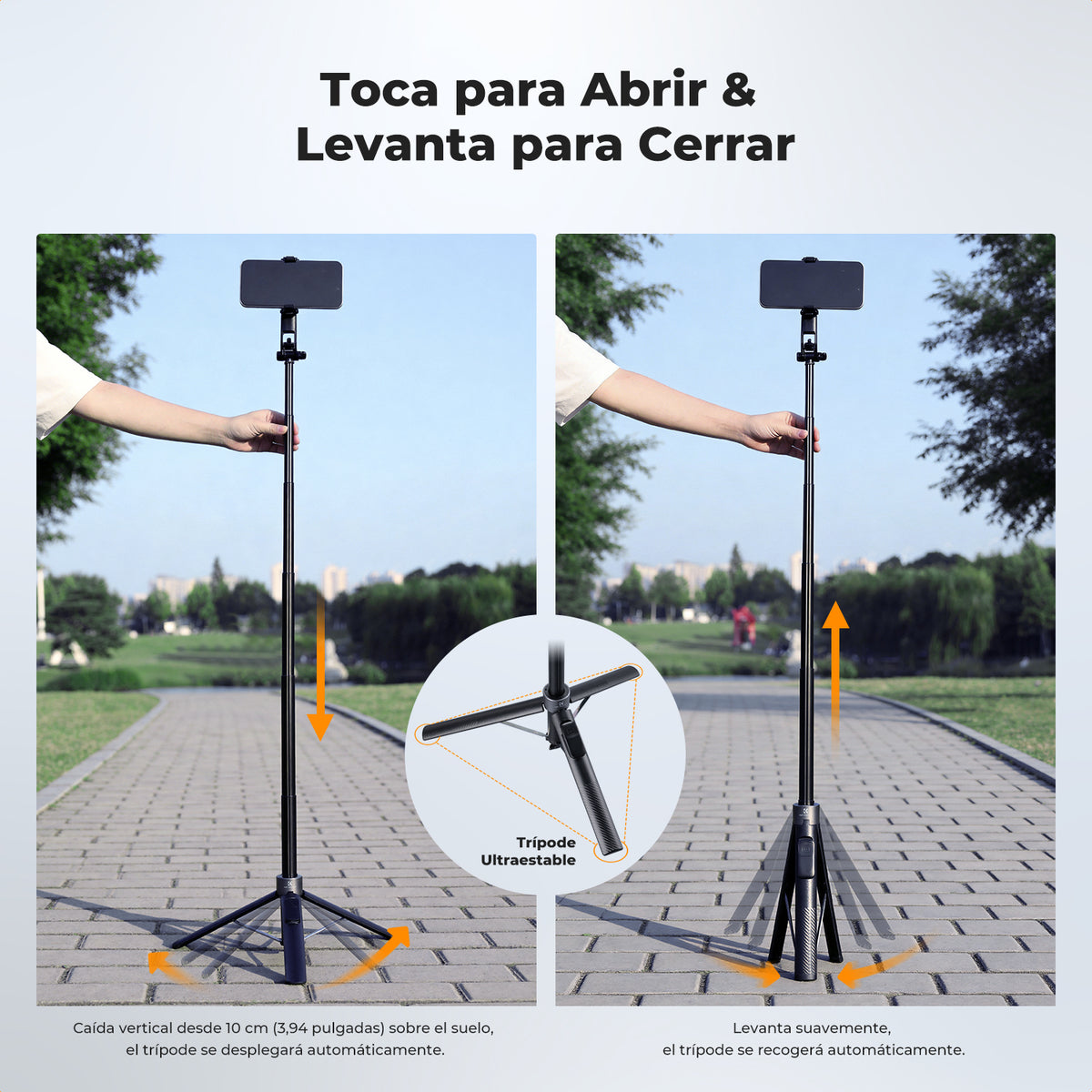 Palo Selfie Trípode K&F Concept MS52 175cm 3en1 Magnético Bluetooth