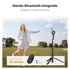 Mini Trípode Selfie Magnético K&F Concept 71" con Bluetooth MS18 Negro