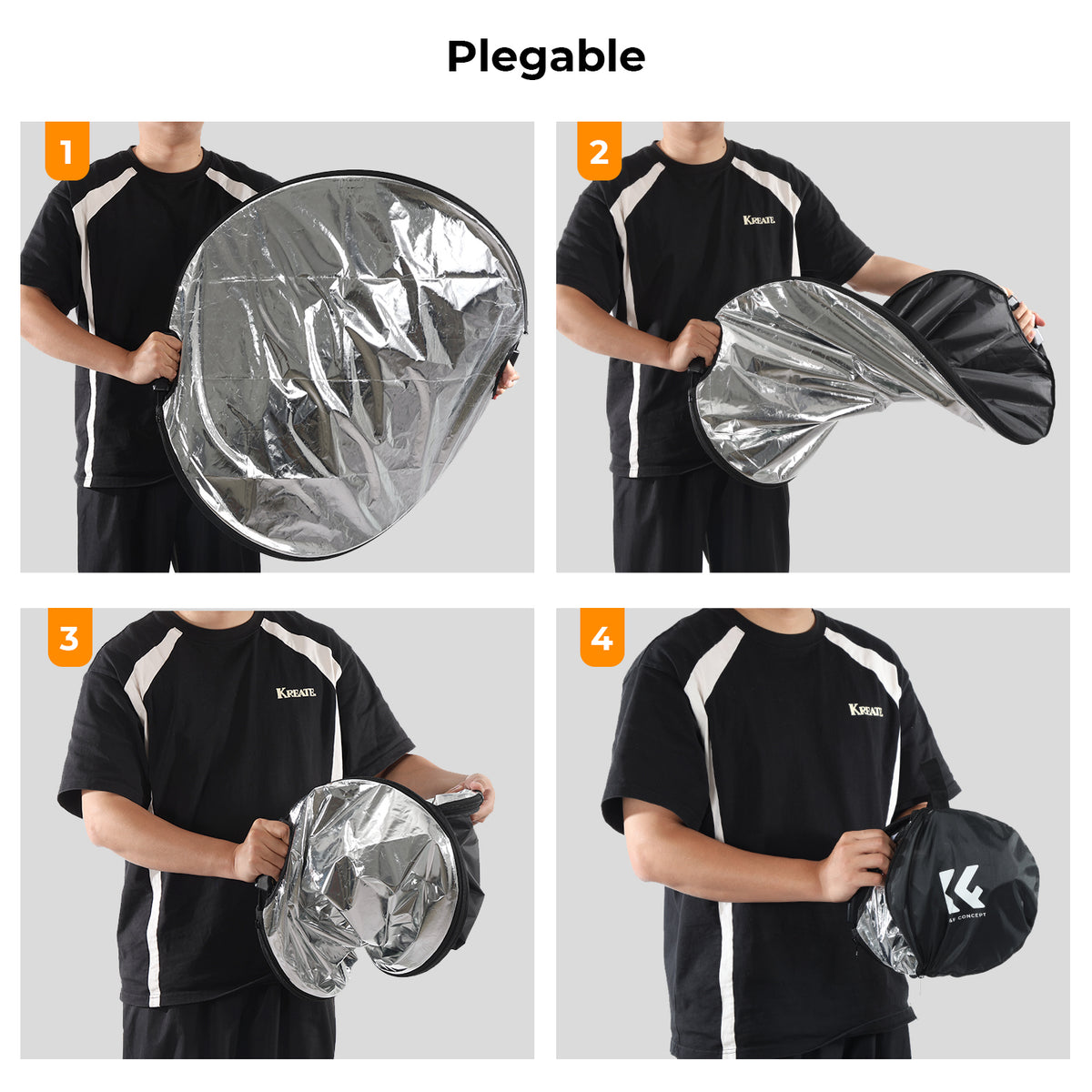 Reflector 5 en 1 K&F Concept 43" (110cm) con Asas y Bolsa