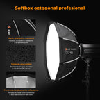 Softbox Octagonal K&F Concept 65cm Bowens con Malla y Difusor