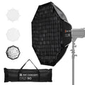 Softbox Octagonal K&F Concept 90cm Bowens con Malla y Difusor