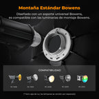 Softbox Octagonal K&F Concept 90cm Bowens con Malla y Difusor