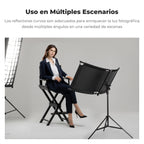 Reflector Curvo K&F Concept 4 en 1 en U 39"x17.7" con Stand 1.5m