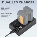 Cargador Doble K&F Concept para Batería Sony NP-FZ100 USB-C