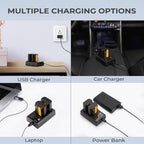 Cargador Doble K&F Concept para Batería Sony NP-FZ100 USB-C