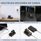Cargador Doble K&F Concept para Batería Sony NP-FW50 USB-C