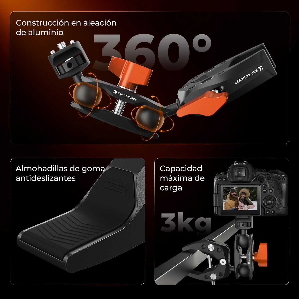 Brazo articulado K&F Concept c/cabeza de bola