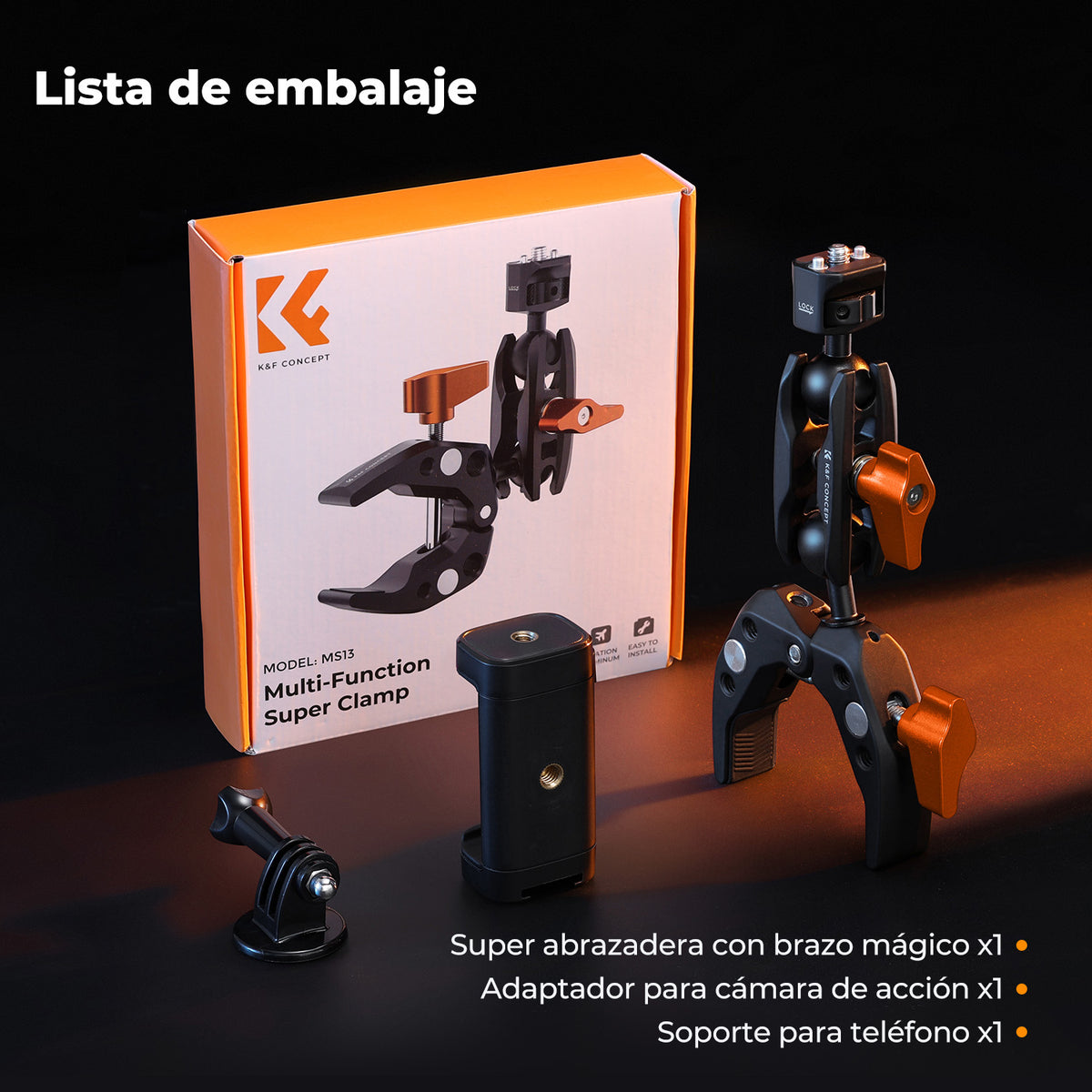 Brazo articulado K&F Concept c/cabeza de bola