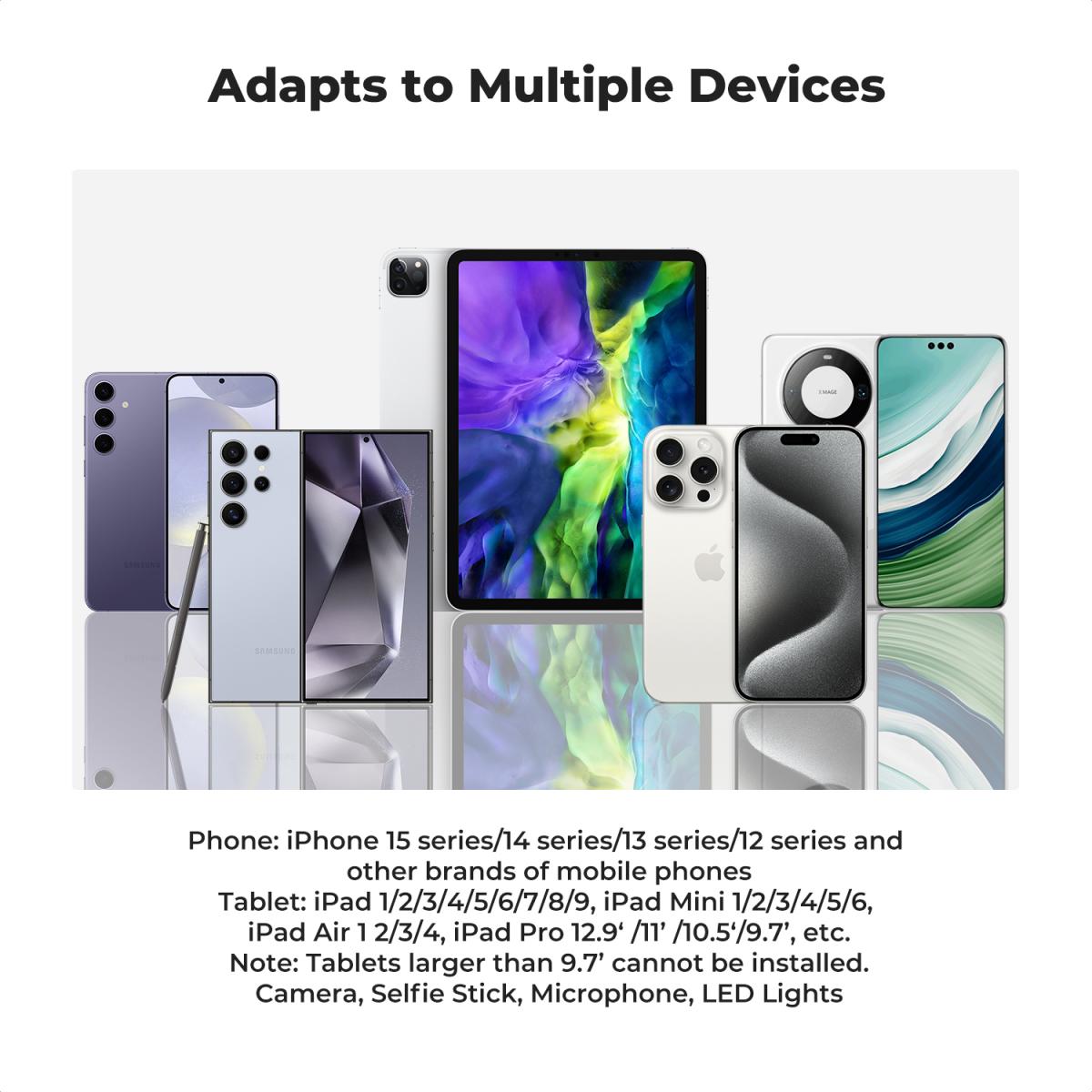 Soporte 2en1 K&F Concept para Teléfono y Tableta con Zapata Fría