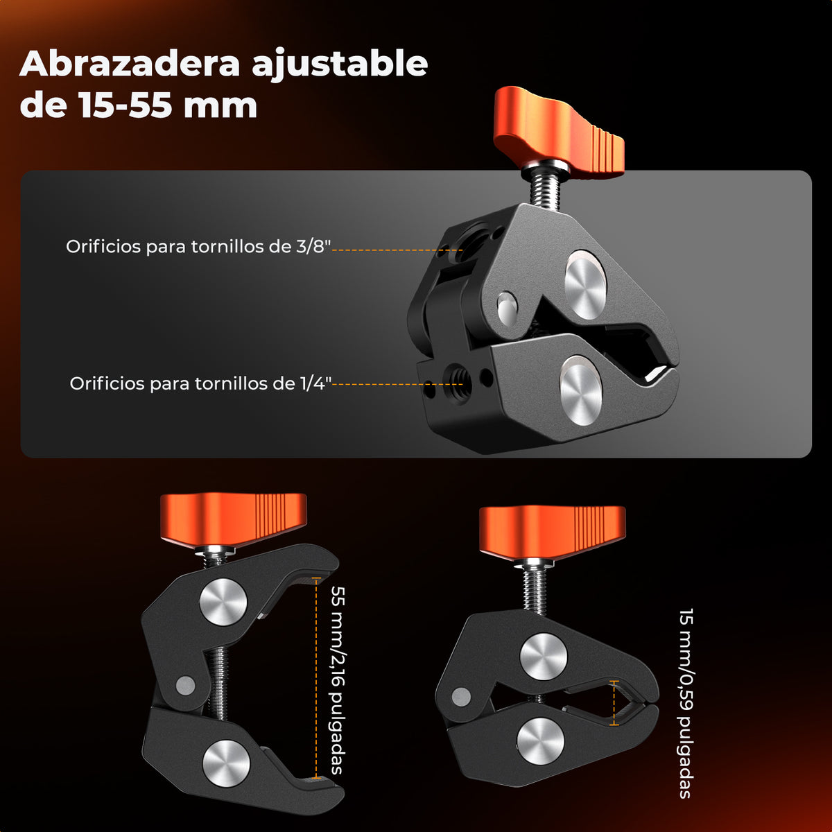 Brazo Articulado K&F Concept con sujetador 6"