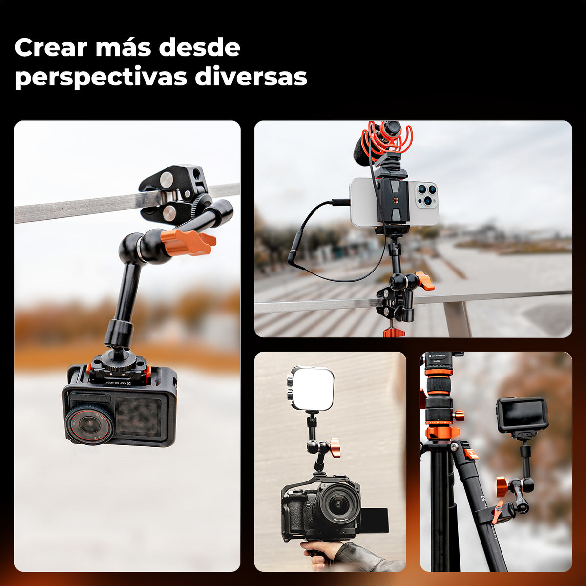 Brazo Articulado K&F Concept con sujetador 6"
