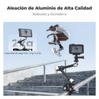 Brazo Articulado K&F Concept con Sujetador 9.8" Plateado