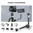 Brazo Articulado K&F Concept con Sujetador 9.8" Plateado