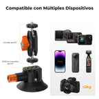 Ventosa doble K&F Concept para cámara con brazo articulado adaptador 2 en 1