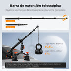 Ventosa Triple K&F Concept para cámara con Brazo Articulado adaptador 3en1