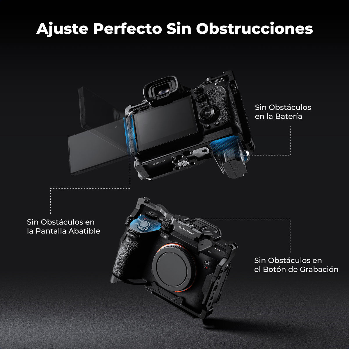 Jaula K&F Concept para Sony A7 III/IV/V y A7R III/V