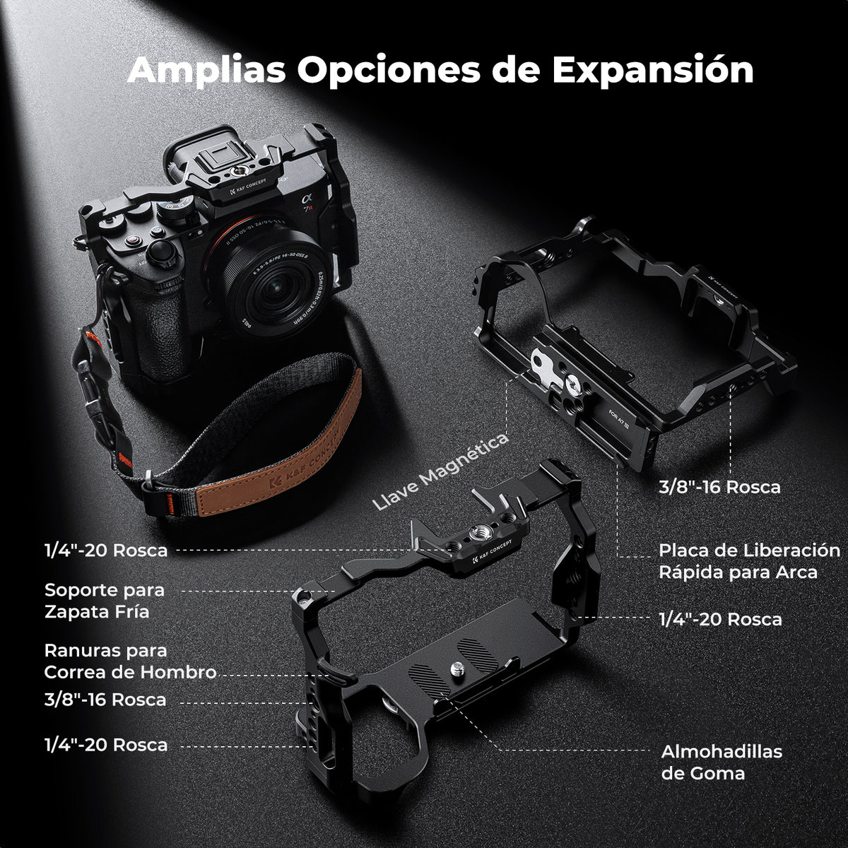 Jaula K&F Concept para Sony A7 III/IV/V y A7R III/V