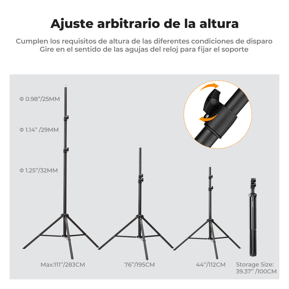 Stand de Luz K&F Concept KF34.043 2.8m