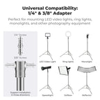 Stand K&F Concept 2.8m Plateado Aluminio