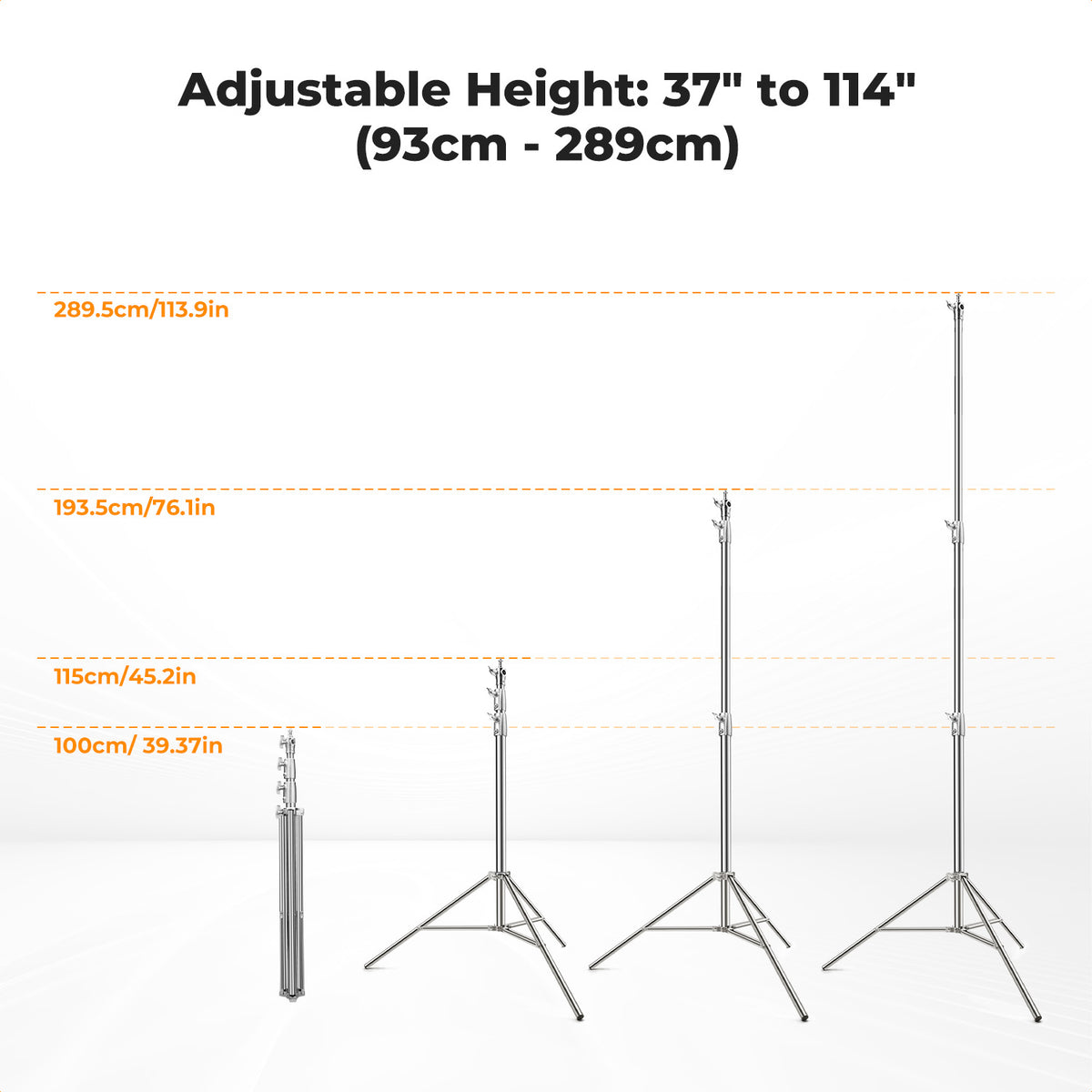 Stand K&F Concept 2.8m Plateado Aluminio