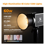 Luz LED  K&F Concept 60W COB Bicolor