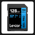 Memoria SD Lexar 128GB 800x pro azul v30