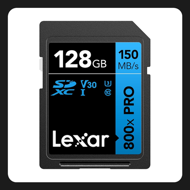 Memoria SD Lexar 128GB 800x pro azul v30