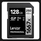 Lexar 128GB Professional 1667x UHS-II SDXC