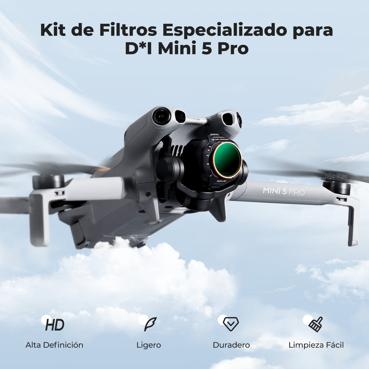 Kit 2 Filtros K&F Concept VND2-32 y VND32-512 para DJI Mini 5 Pro