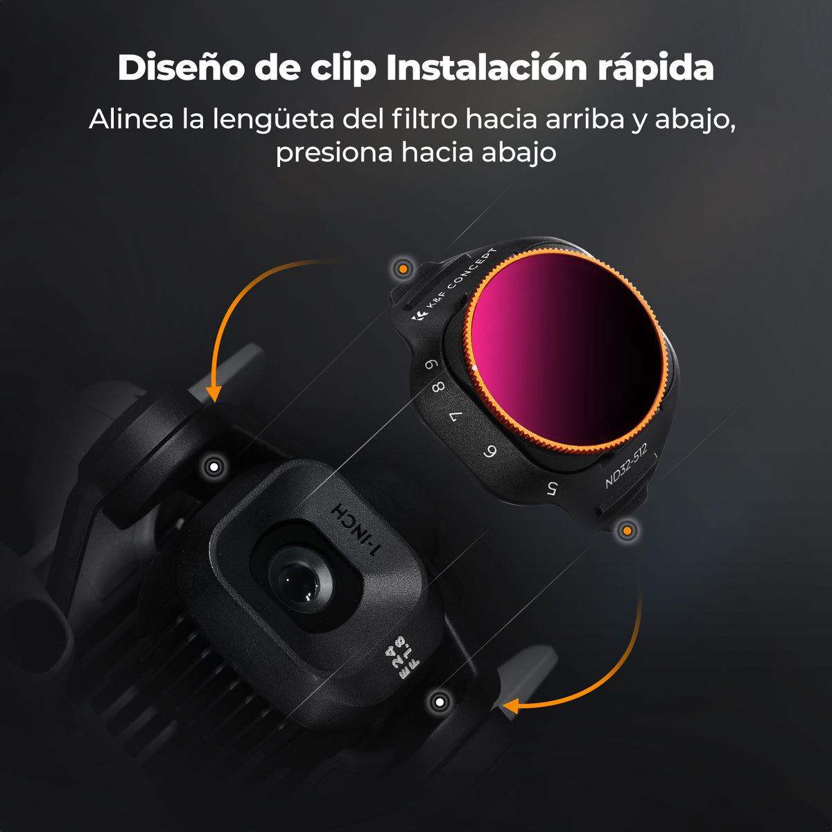 Kit 2 Filtros K&F Concept VND2-32 y VND32-512 para DJI Mini 5 Pro