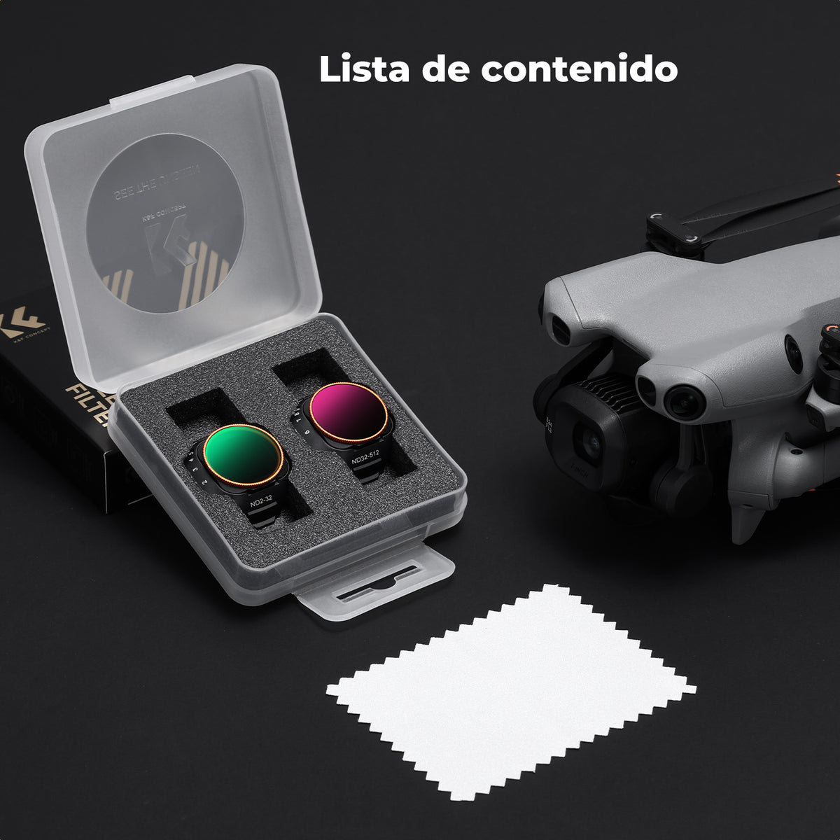 Kit 2 Filtros K&F Concept VND2-32 y VND32-512 para DJI Mini 5 Pro