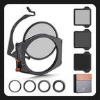 Kit profesional de portafiltros cuadrado (portafiltros + polarizador circular de 95 mm + filtro ND1000 cuadrado + ND8 + ND64 + 4 anillos adaptadores de filtro) para cámara Nano-Xcel Pro