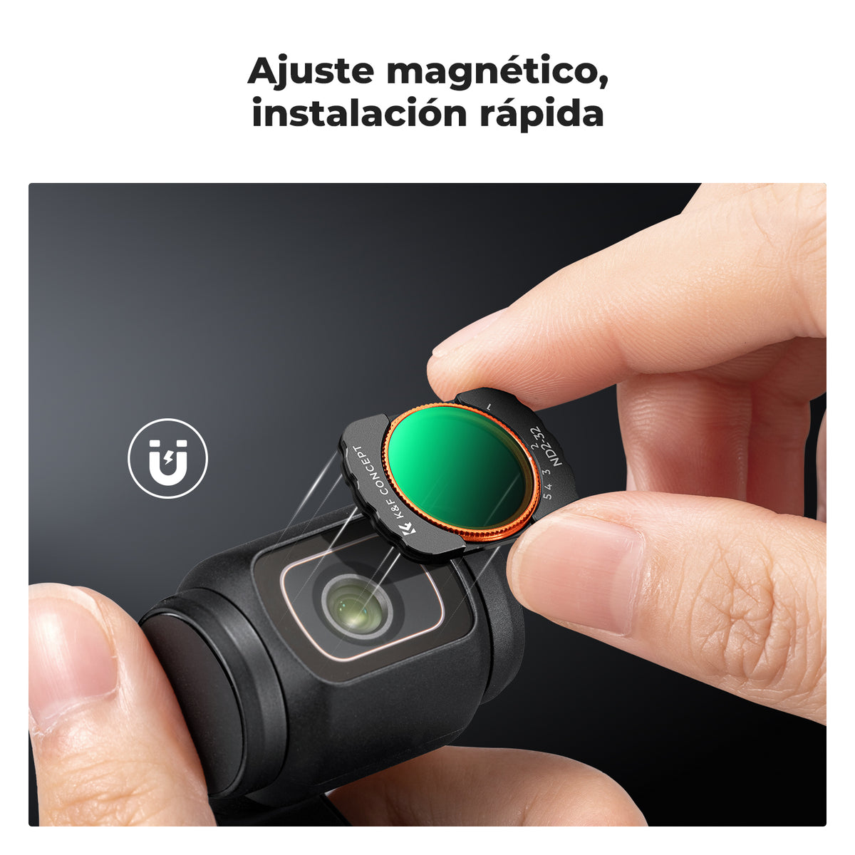 Kit 3 Filtros K&F Concept CPL+VND2-32+Black Mist 1/4 para DJI Osmo Pocket 3 y 4