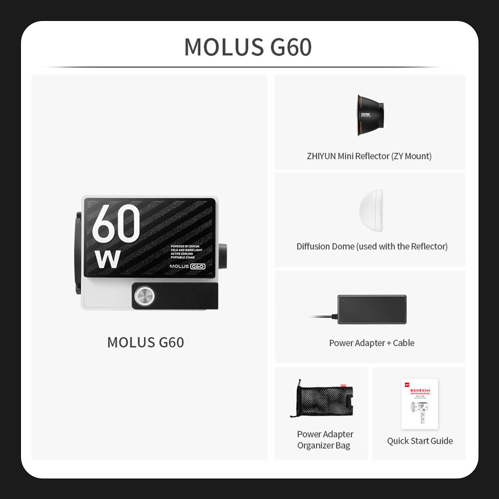Zhiyun Mini reflector MOLUS G60 COB de 60W
